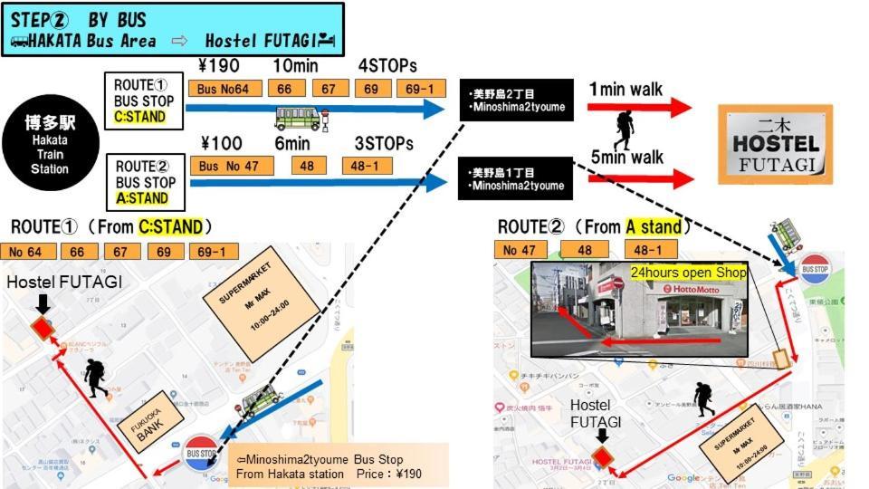 ホステル二木 Hostel Futagi ゲストハウス Fukuoka  Exterior photo